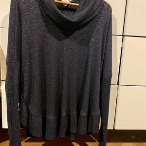 Anthropologie sparkly turtleneck sweater